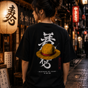 Mugiwara Oversized Tee - Noir - F
