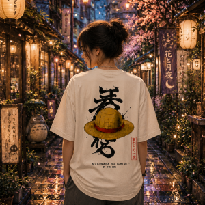 Mugiwara Oversized Tee - Dark Beige - F