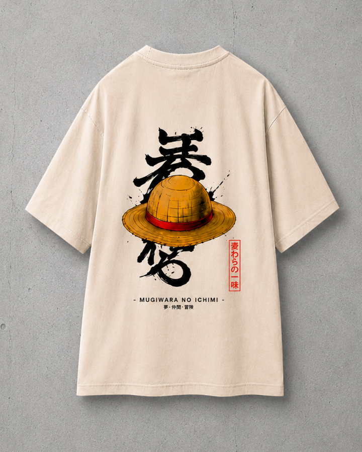 Mugiwara Oversized Tee - Light Beige