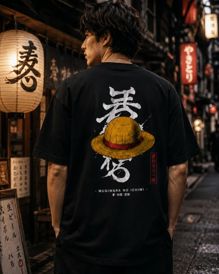 Mugiwara Oversized Tee - Noir